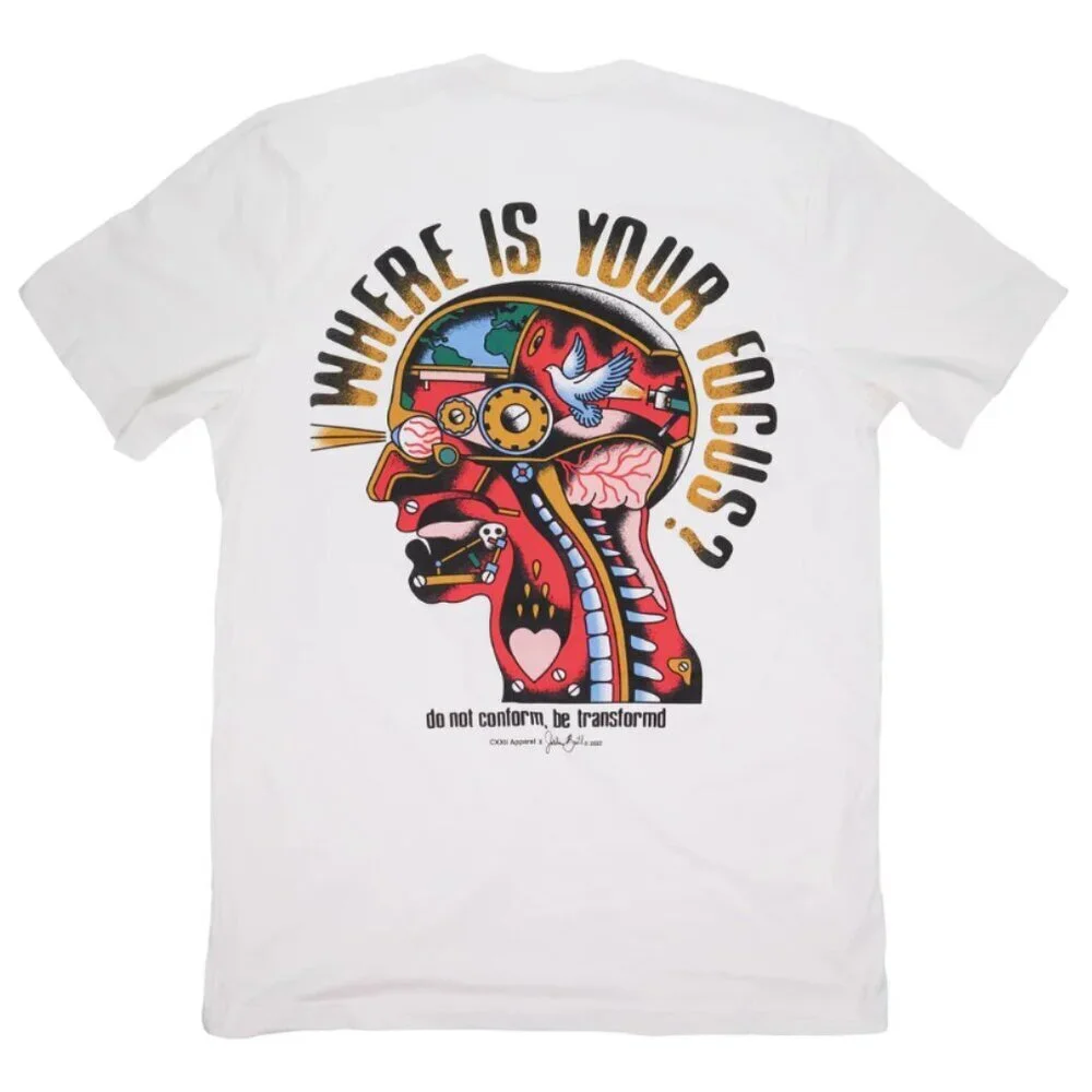 CXXII Apparel – Where Is Your Focus? Graphic Tee – Men's Size L - Picture 3 of 9